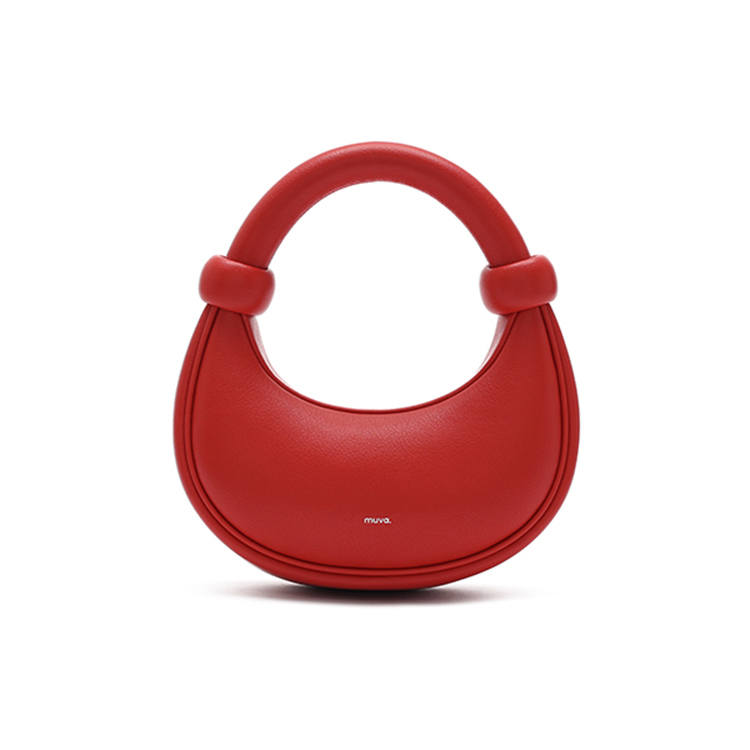 MUVA Refined Cow Leather Crescent Bag, Crossbody Handbag Small Women's
