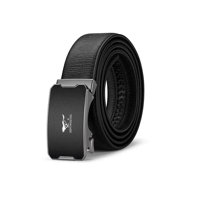 SEPTWOLVES Business Casual Belt Premium Aesthetic Automatic Buckle Leather Belts Men's
