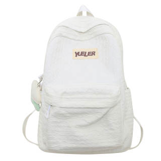 OUZIHUANG Nylon Backpack Large Unisex Black/White/Yellow/Green/Pink/Blue