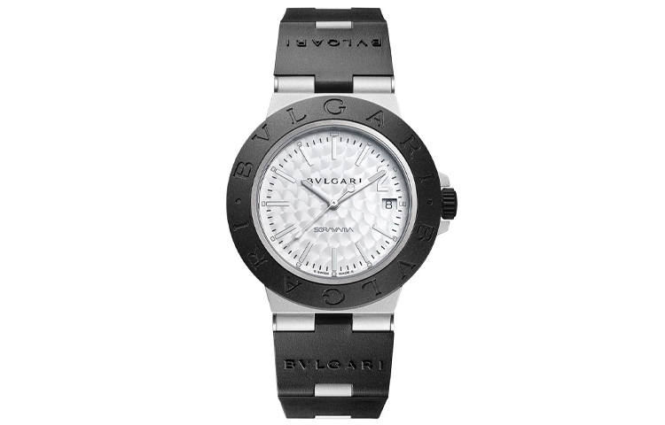 BVLGARI Wrist Watches Automatic Mechanical Movement Rubber Strap 40mm White Dial Men's Watches