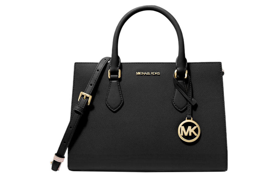 Michael Kors MK Sheila Medium Faux Saffiano Leather Satchel