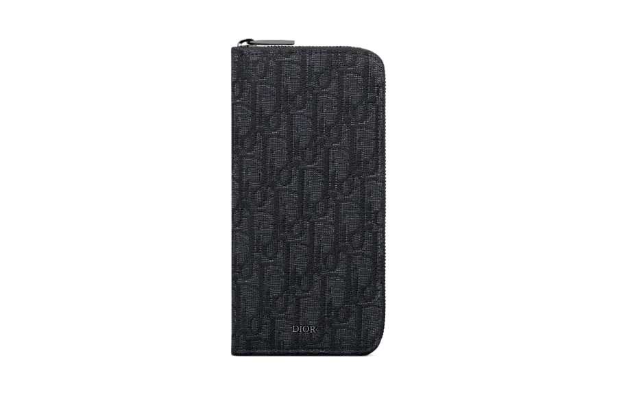 DIOR DIOR Oblique Jacquard Wallet Men's Black