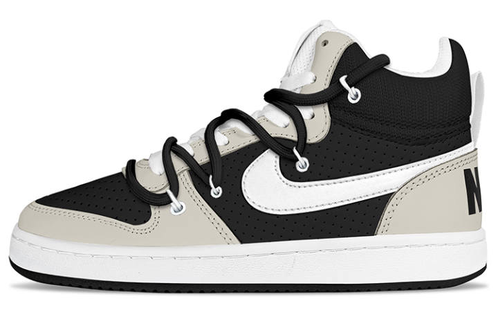 Nike Nike Court Borough Mid top Skateboard Shoes GS White Gray Black