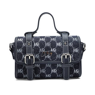 MQ Polyester Crossbody Handbag Regular Women's Dark Blue/Denim Blue/Ecru