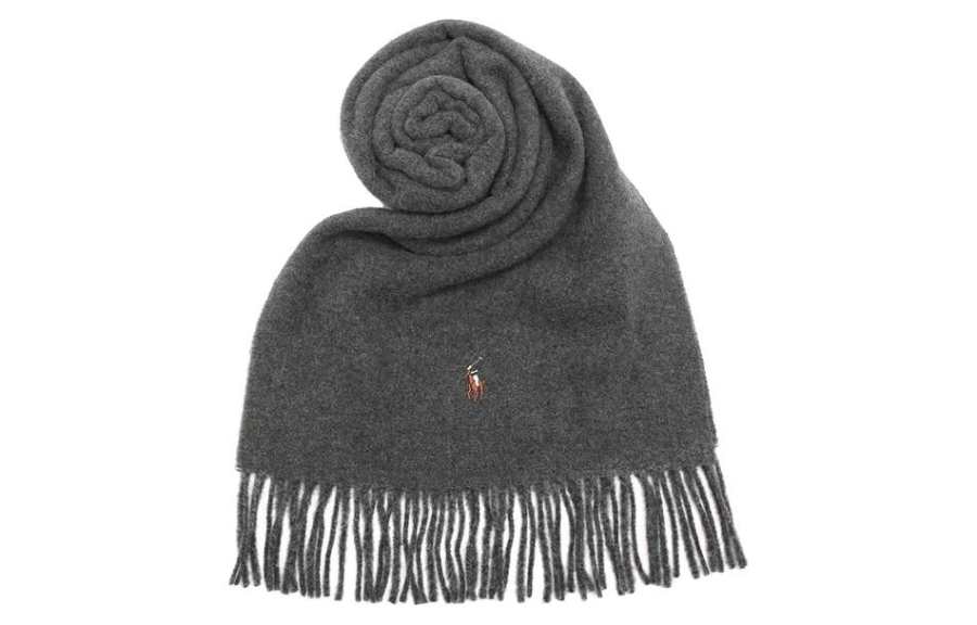 Polo Ralph Lauren Knit Scarves Unisex Gray