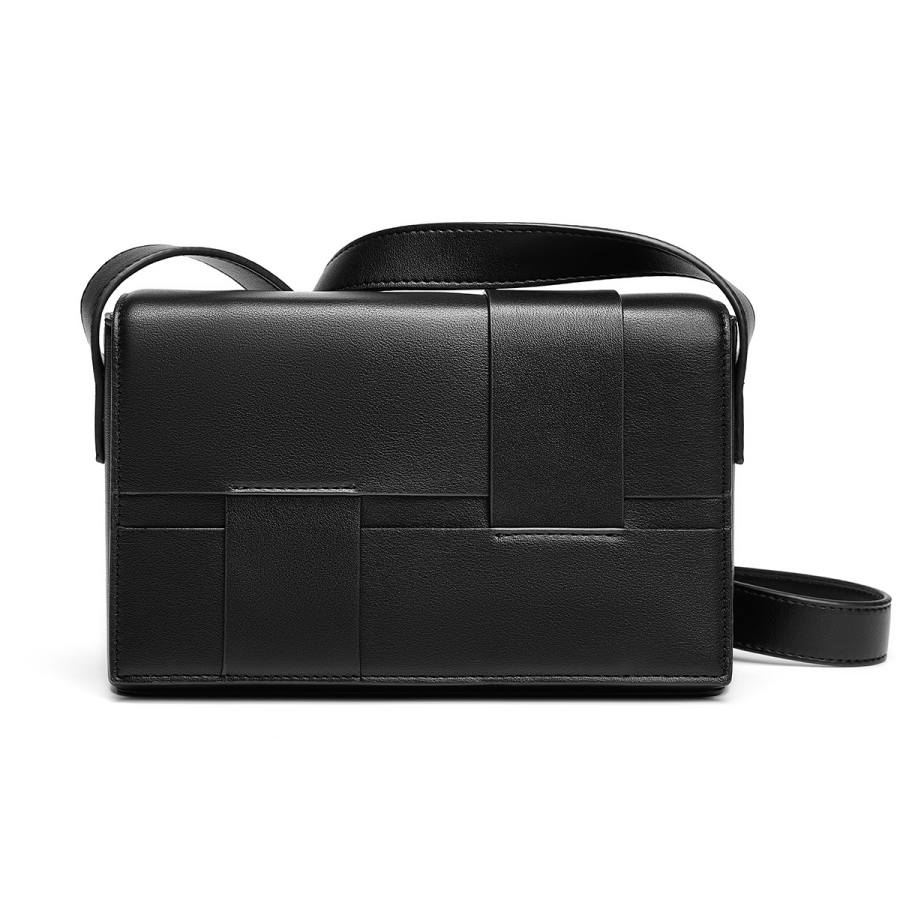 YADAMUI PU Crossbody Bags Unisex Black