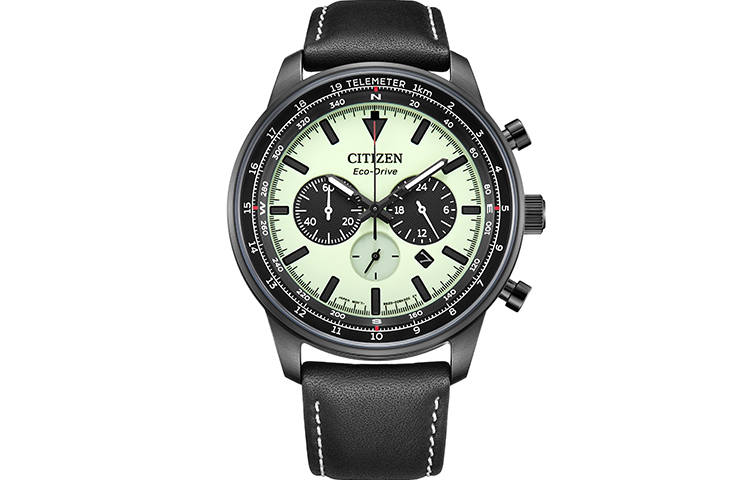CITIZEN CITIZEN FUTURE FORCE Series Light Powered Quartz Movement Cow Leather Strap Watch 44mm Unisex