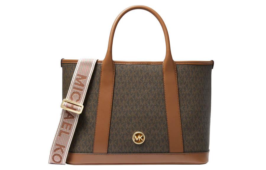 MICHAEL KORS Coated Canvas Tote Bag, Shopping Bag, Shoulder Bag, Crossbody Bag, Handbag Medium Women's