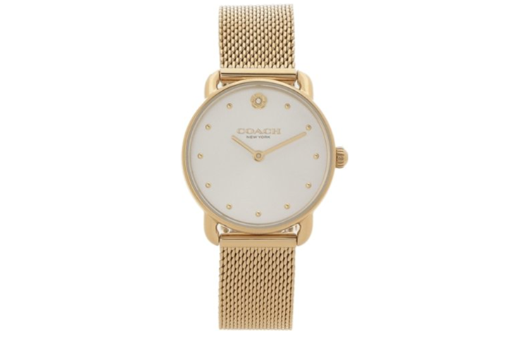 COACH Elliot Wrist Watches Quartz Movement Stainless Steel Strap 28mm White Dial Women's Watch