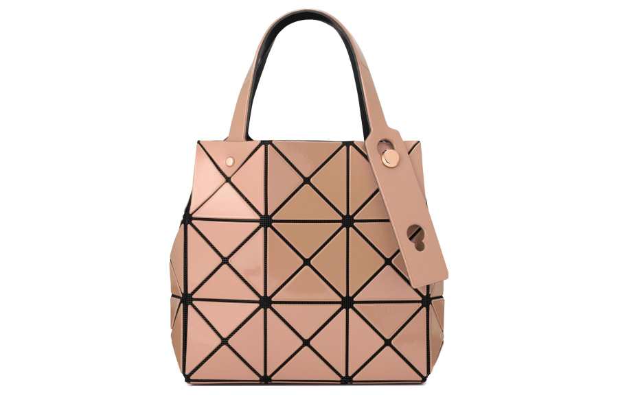 ISSEY MIYAKE Polyvinyl Chloride Resin Handbag Women's Beige
