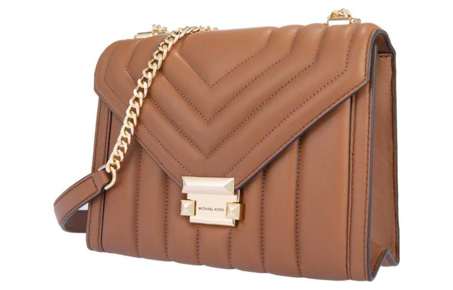 MICHAEL KORS WhitneyMICHAEL KORS Sheepskin Envelope Bag, Crossbody Bag, Shoulder Bag Small Women's Camel