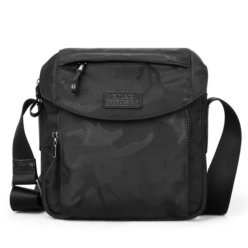 BJIAX Nylon Backpack, Crossbody Bag, Shoulder Bag Men's Black Camouflage/Blue Camouflage