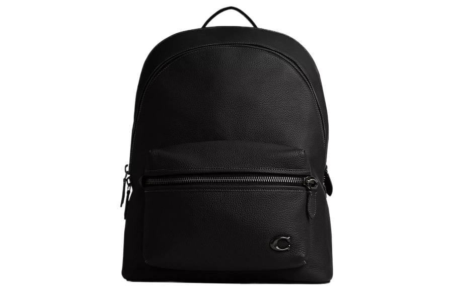 COACH COACH Leather Backpack Large Men's Black