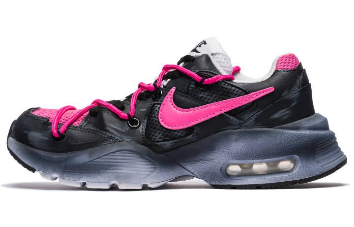 Nike Nike Air Max Fusion Mesh, Leather Slip Resistant Low top Chunky Sneakers Unisex Black