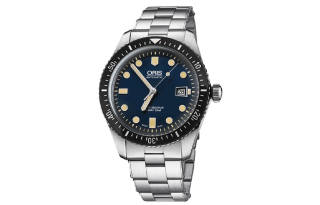 Oris Automatic Mechanical Movement 100m Waterproof Men's Watches Watch 42mm Blue Dial Stainless Steel Case