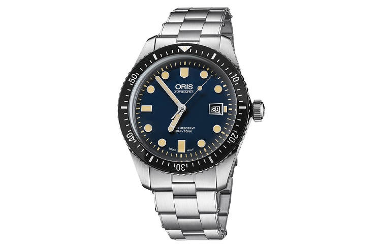 Oris Automatic Mechanical Movement 100m Waterproof Men's Watches Watch 42mm Blue Dial Stainless Steel Case