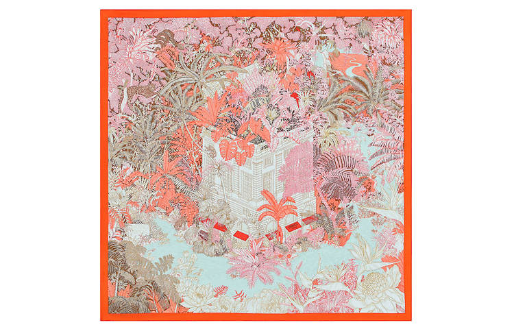 HERMES HERMES Faubourg Scarves Women's Orange
