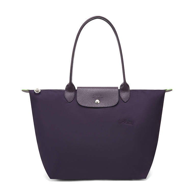 LONGCHAMP Le Pliage Green Zip Closure Recycled Polyamide Canvas Tote Bag, Shopping Bag, Handbag, Shoulder Bag Women's