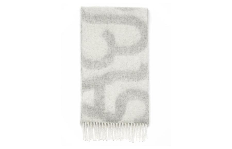 Acne Studios Acne Studios Logo Intarsia Fringed Scarf