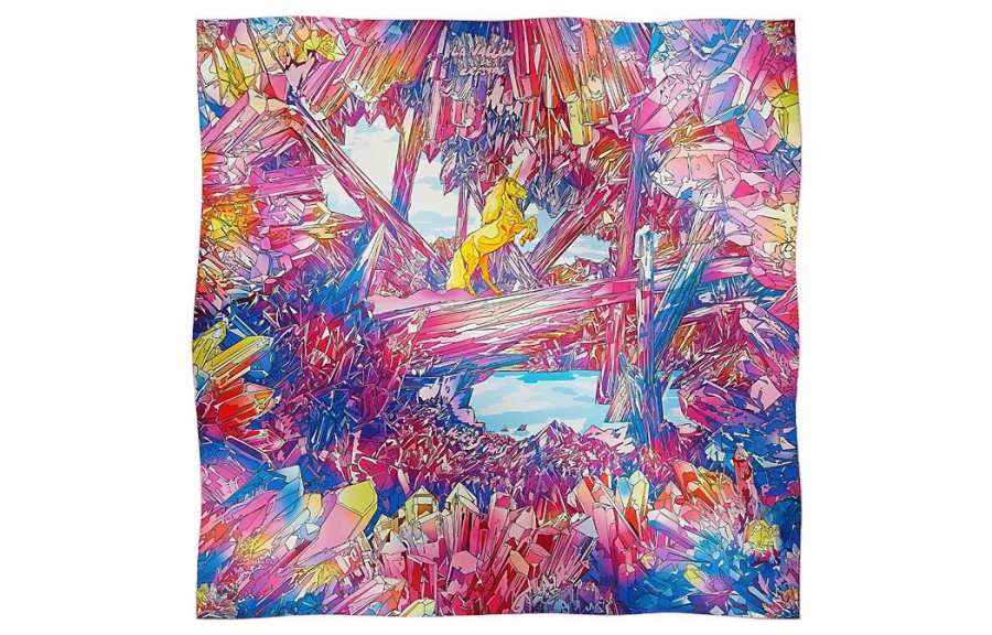 HERMES HERMES Crystal Valley Scarves Women's Multicolor