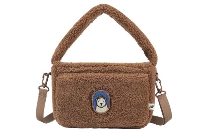 New Balance New Balance Polyester One Shoulder Handbag, Crossbody Bag Regular Women's Brown