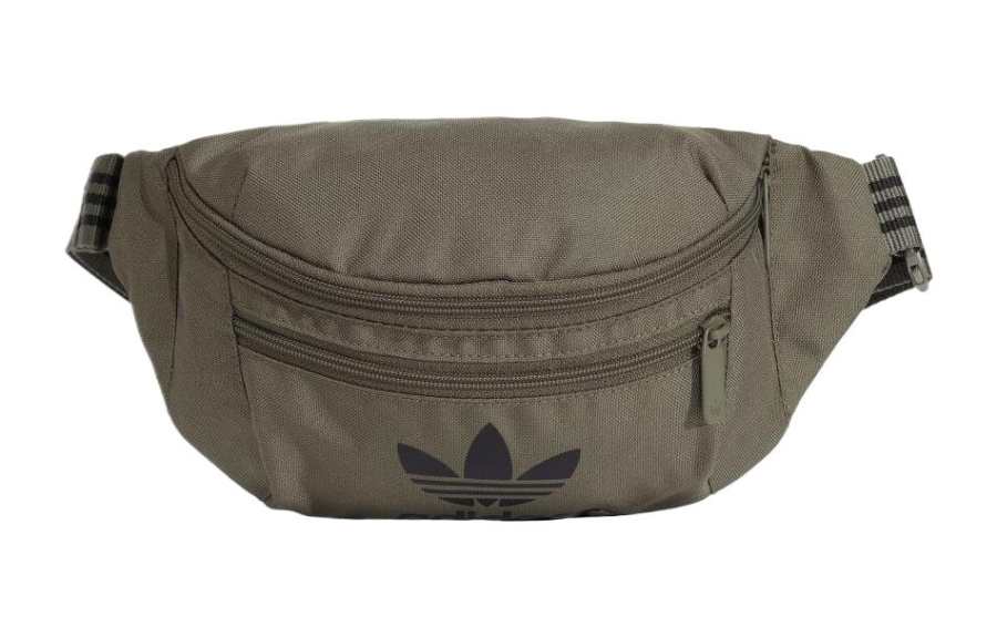 Adidas Originals Trefoil Recycled Polyester One Shoulder Crossbody Fanny Pack Regular Unisex Olive