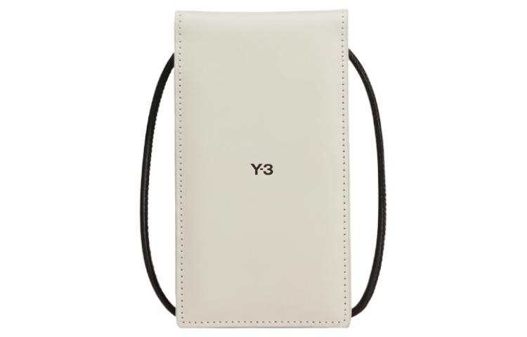 Y-3 Y 3 Leather One Shoulder Crossbody Cell Phone Pouch Regular Unisex Talc