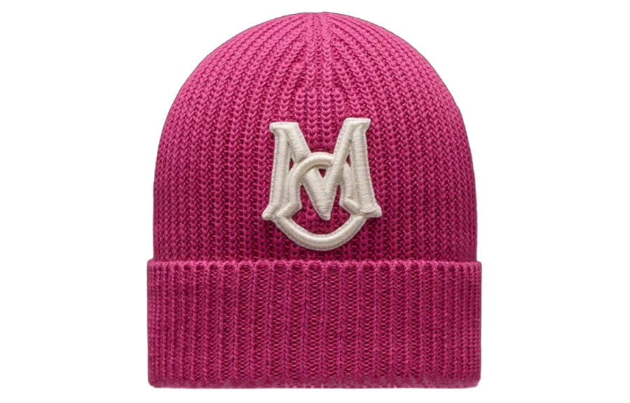 Moncler Cotton, Corduroy Beanies Men's Pink