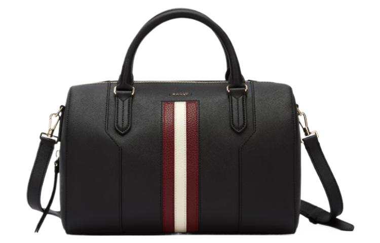 BALLY Zip Closure Leather Tote Bag, Shopping Bag, Handbag Women's Black