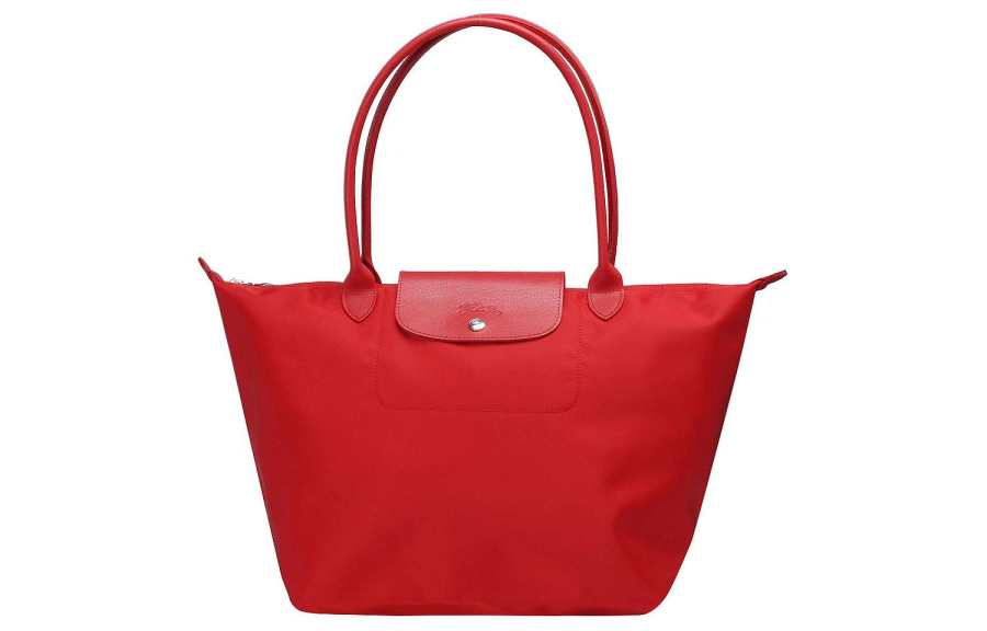 LONGCHAMP Le Pliage Green Recycled Canvas With Leather Trim Dumpling Bag Handbag, Shoulder Bag Regular Women's