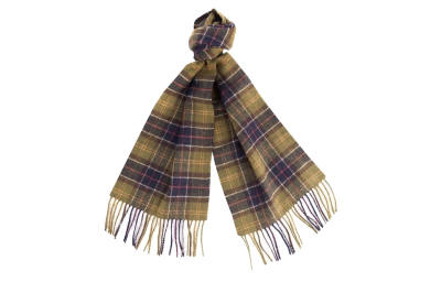 BARBOUR Tartan Fringed Scarf