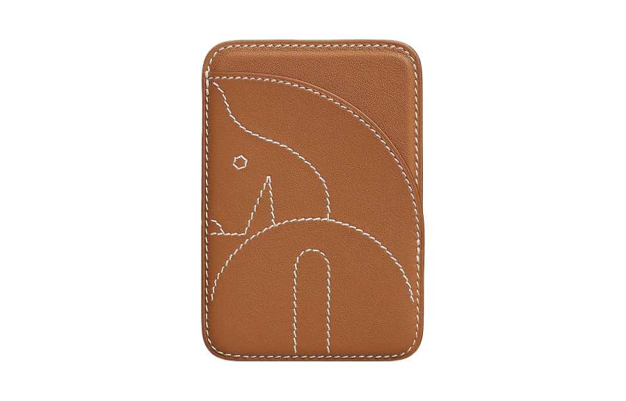 HERMES Magsafe Swift Leather Card Holder Men's Brown