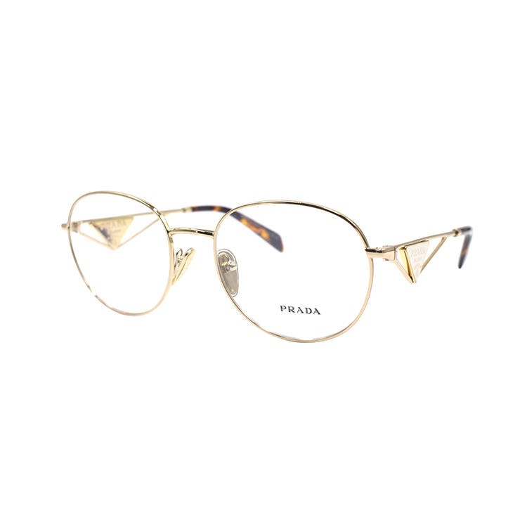 PRADA Prada logo-plaque round-frame glasses