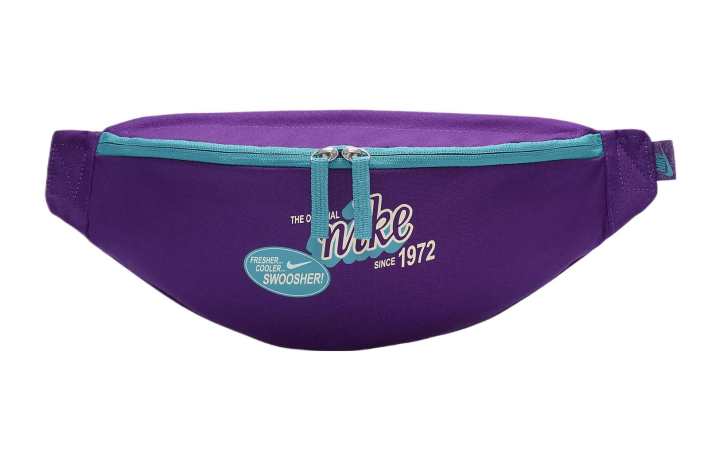 Nike Nike Heritage Polyester Shoulder Bag, Crossbody Bag, Fanny Pack Regular Men's Disco Purple & Cyan Nebula