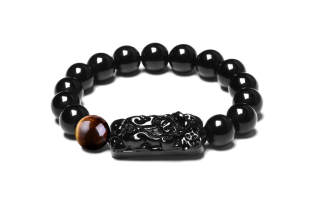 TRUE ME Obsidian Beaded Bracelets Men's