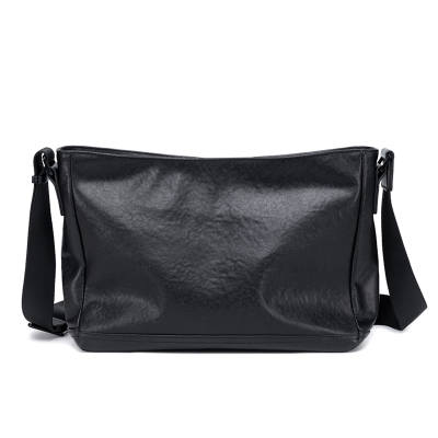 BJIAX Top Grain Cow Leather Crossbody Bag Messenger Bag, Shoulder Bag Regular Men's Black