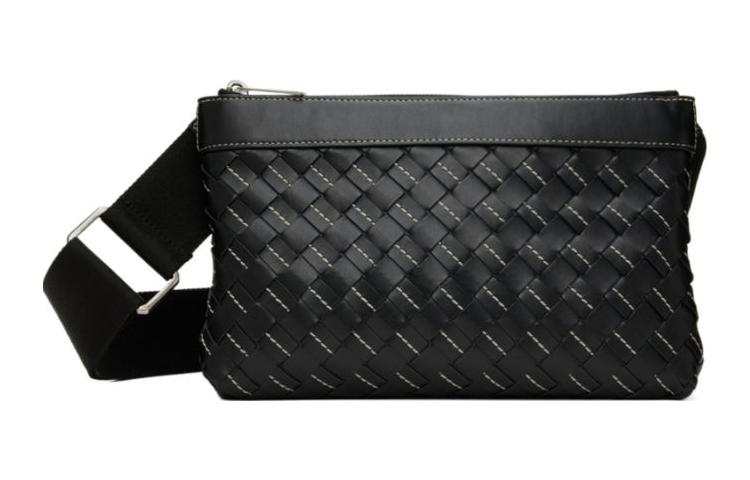 Bottega Veneta Lambskin Shoulder Bag Men's Black
