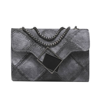 OUZIHUANG Pu Shoulder Bag, Crossbody Bag Regular Women's Gray