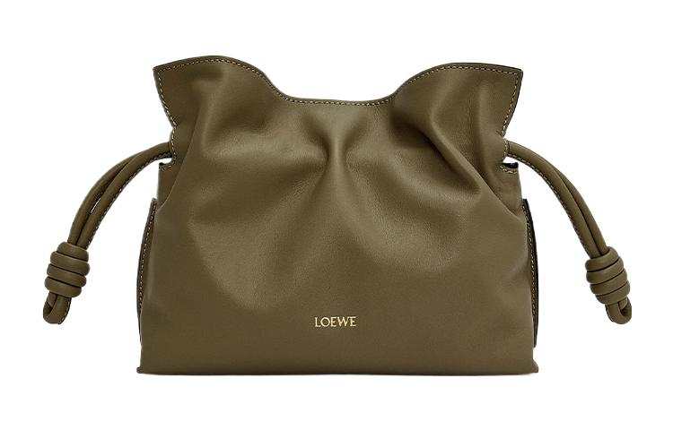 LOEWE Flamenco Nappa Leather Shoulder Bag, Crossbody Bag, Handbag Mini Women's Dark Khaki Green