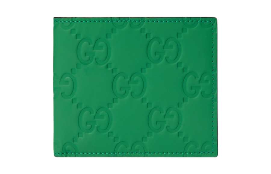 GUCCI GUCCI Leather Wallet Men's Green
