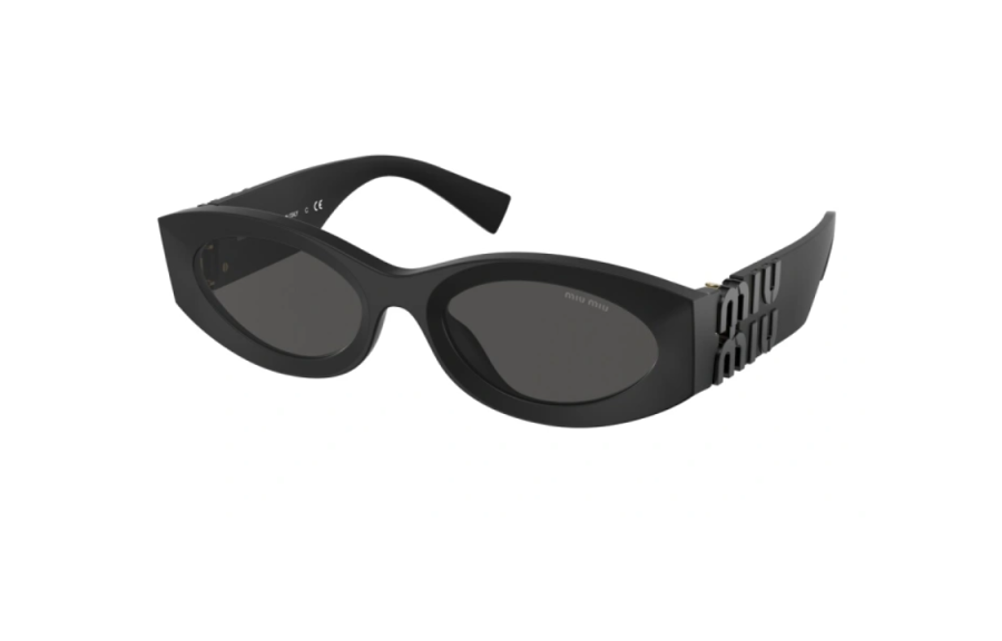 MIU MIU Oval Sunglasses Women's Black