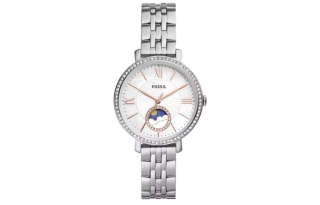 FOSSIL Wrist Watches Quartz Movement Stainless Steel Strap 36mm White Dial Women's Watch 30m Water Resistant