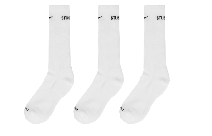 Nike Nike x STÜSSY Stussy Crew Socks Unisex 3 Pack White