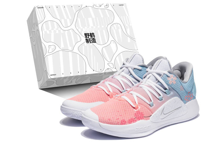 Nike Nike Hyperdunk X Slip Resistant Abrasion Resistant Low top Basketball Shoes Men's Blue Pink
