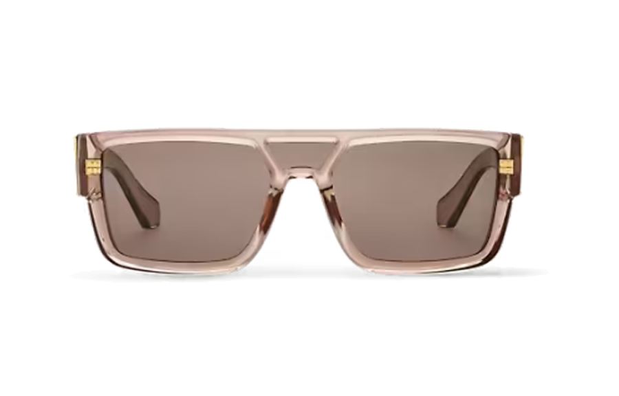 LOUIS VUITTON LOUIS VUITTON Injection Molded Acetate Irregular Shape Sunglasses Unisex Pink