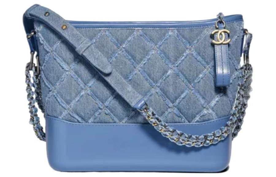 CHANEL Gabrielle Denim Hobo Bag, Handbag, Shoulder Bag, Crossbody Bag Small Women's Dark Denim Blue