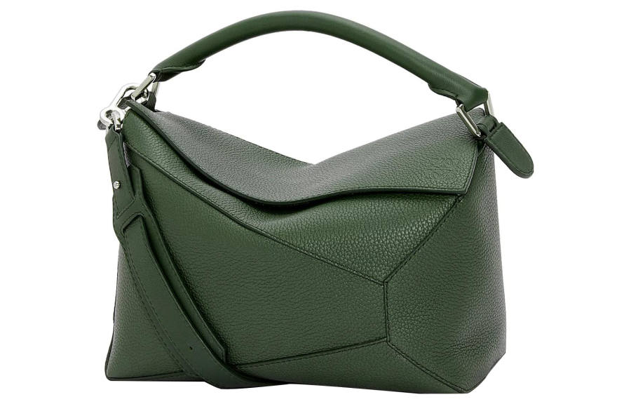 LOEWE Puzzle Grained Calfskin Handbag, Shoulder Bag, Crossbody Bag Men's Hydrangea Green