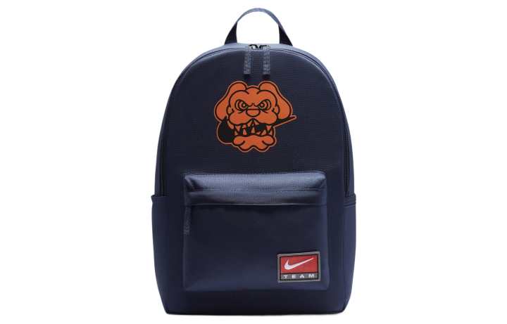 Nike Nike Polyester Backpack Regular Men's Midnight Marine Blue & Black