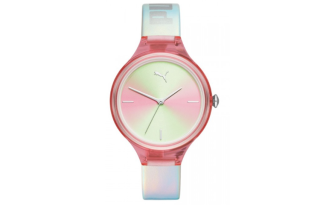 PUMA Wrist Watch Quartz Movement Leather Strap 36mm Mother of Pearl Color Watch Dial Women's Watch 30m Water Resistant