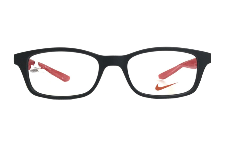 Nike Nike Acetate Rectangular Eyeglass Frames Kids' Black